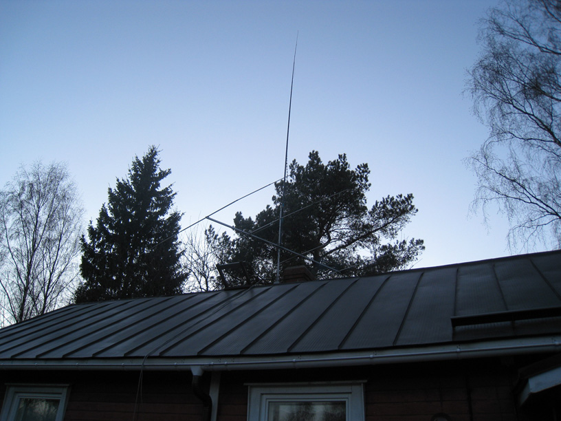 My antennas (4 element short boom Yagi and a J-pole vertical)